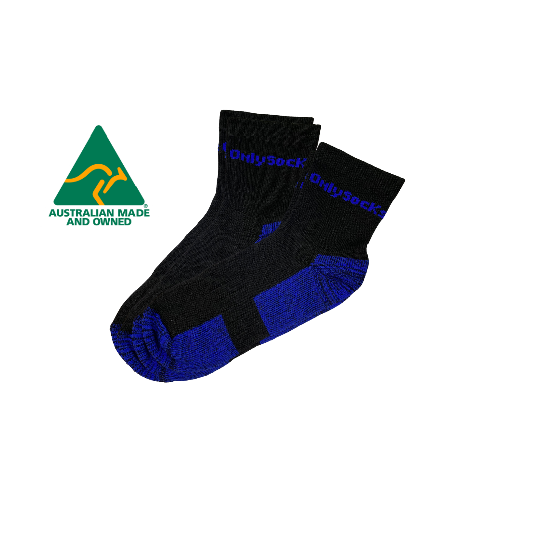 No show Bamboo Work Sock 2 pack by only socks in black and blue