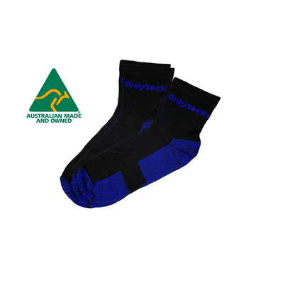 No show Bamboo Work Sock 2 pack by only socks in black and blue