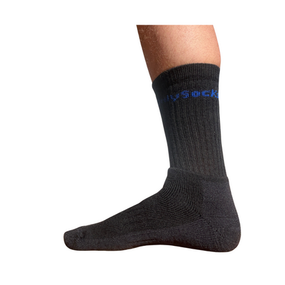 Black Australian Made Mid Weight Merino Work Sock 