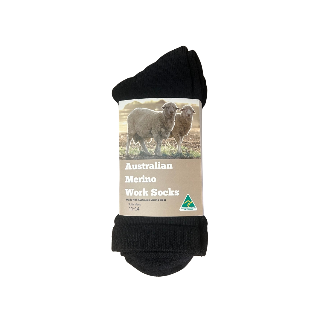 MERINO WORK SOCKS - MID WEIGHT